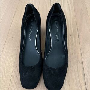 Stuart Weitzman Black Suede Heels